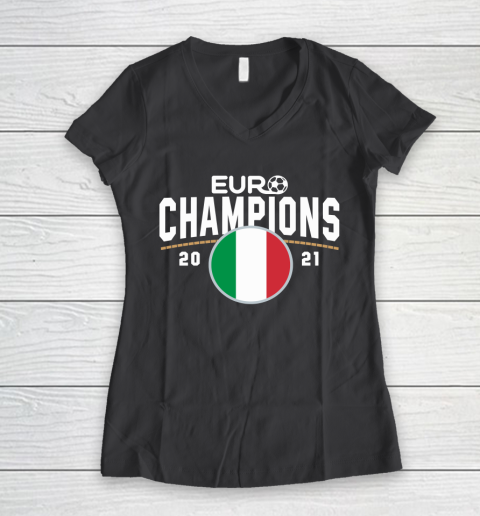Italy Euro Champions 2020 2021 Football Italia Women's V-Neck T-Shirt 6