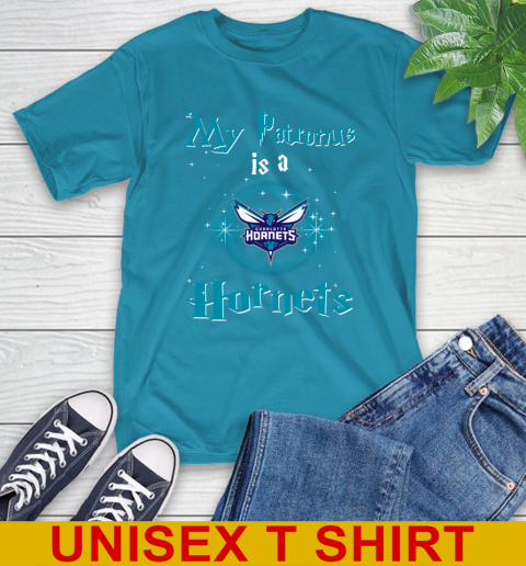 NBA Basketball Harry Potter My Patronus Is A Charlotte Hornets T-Shirt 9