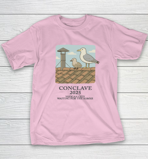 Conclave 2025 Vatican City Waiting For The Smoke Youth T-Shirt 6