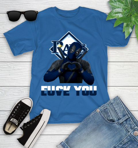 MLB Tampa Bay Rays Deadpool Love You Fuck You Baseball Sports Youth T-Shirt 27