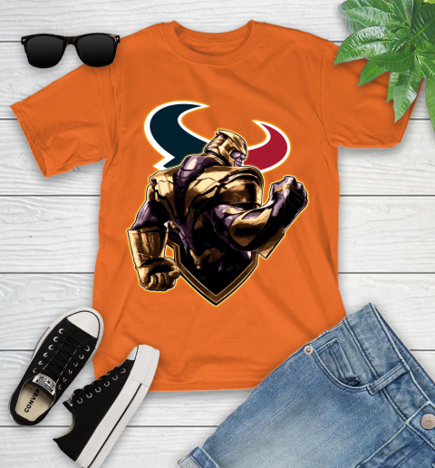 NFL Thanos Avengers Endgame Football Sports Houston Texans Youth T-Shirt 7