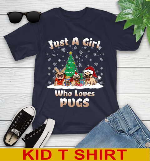 Christmas Just a girl who love pugs dog pet lover 98