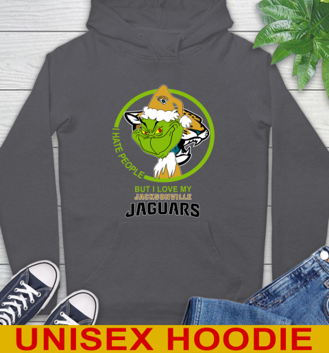 Jacksonville Jaguars NFL Christmas Grinch I Hate People But I Love My Favorite Football Team Hoodie 7