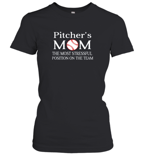 Baseball Pitcher's Mom The Most Stressful Women's T-Shirt