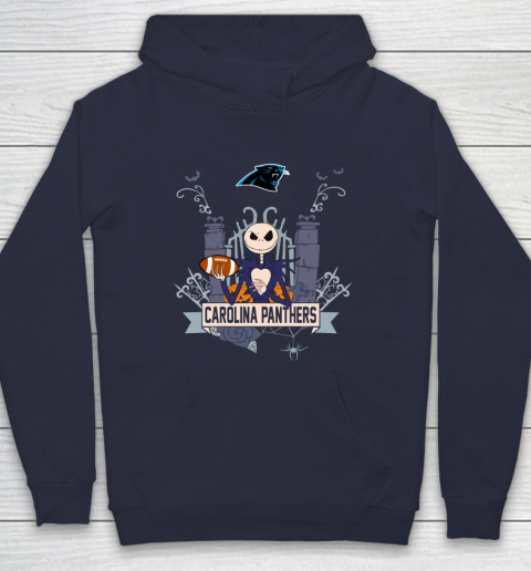 NFL Carolina Panthers Football Jack Skellington Halloween Hoodie 2