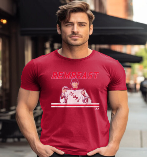 The Matt Rempe Rembeast T-Shirt rbyk the matt rempe rembeast classic t shirt 2 front red