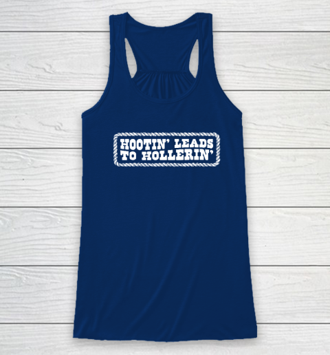 Hootin' Leads To Hollerin' Groovy Racerback Tank 4
