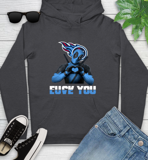 NHL Tennessee Titans Deadpool Love You Fuck You Football Sports Youth Hoodie 8