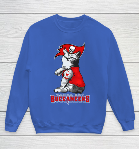 NFL Football My Cat Loves Tampa Bay Buccaneers Youth Sweatshirt 6