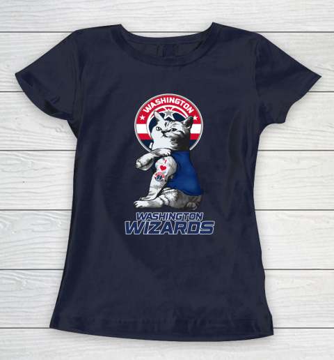 NBA Basketball My Cat Loves Washington Wizards Women's T-Shirt 2