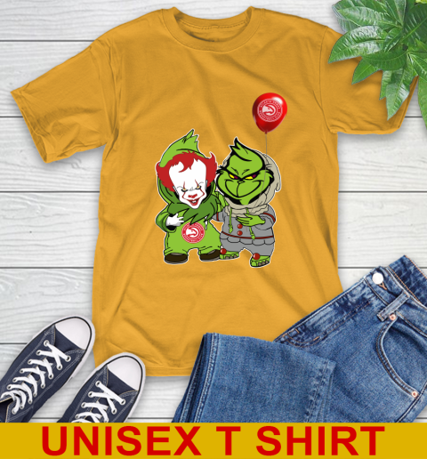 Atlanta Hawks Baby Pennywise Grinch Christmas NBA Basketball T-Shirt 3