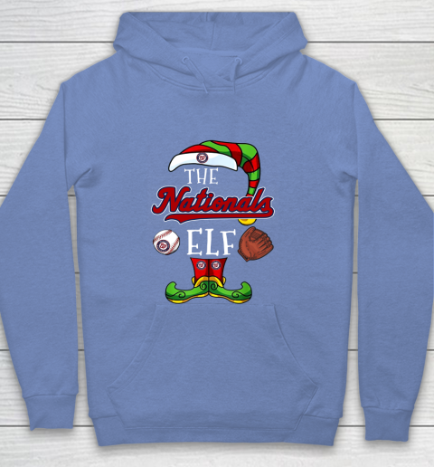 Washington Nationals Christmas ELF Funny MLB Youth Hoodie 8