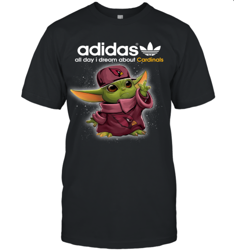 Baby Yoda Adidas All Day I Dream About Arizona Cardinals Unisex Jersey Tee