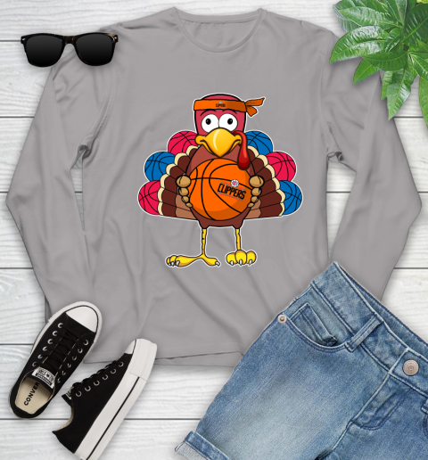LA Clippers Turkey thanksgiving day Youth Long Sleeve 5
