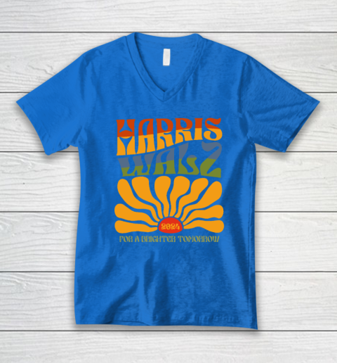 Harris Waltz For A Brighter Tomorrow Boho Aesthetic V-Neck T-Shirt 4