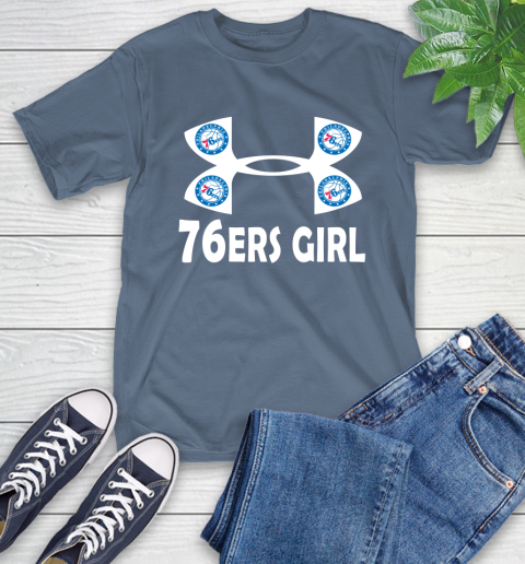 NBA Philadelphia 76ers Girl Under Armour Basketball Sports T-Shirt 8