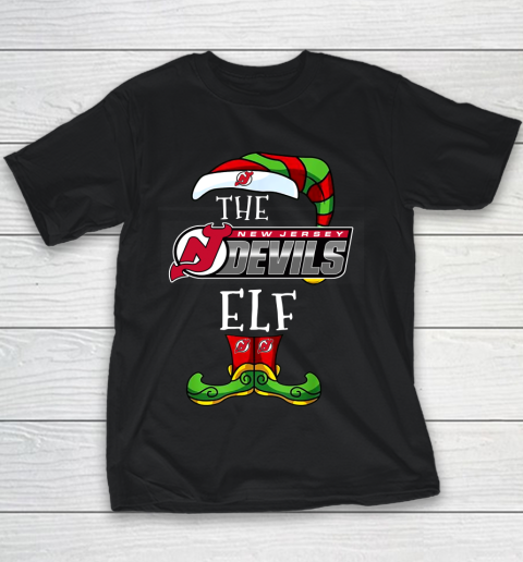 New Jersey Devils Christmas ELF Funny NHL Youth T-Shirt