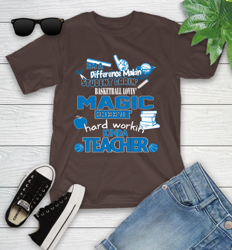 Orlando Magic NBA I'm A Difference Making Student Caring Basketball Loving Kinda Teacher Youth T-Shirt 7