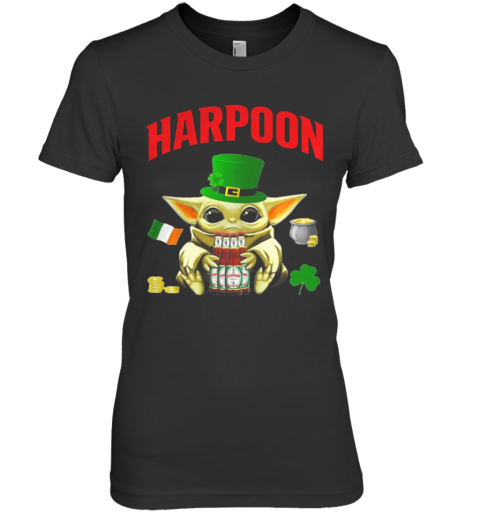 St Patrick'S Day Baby Yoda Hugging Celtic Ale Beer Harpoon Premium Women's T-Shirt