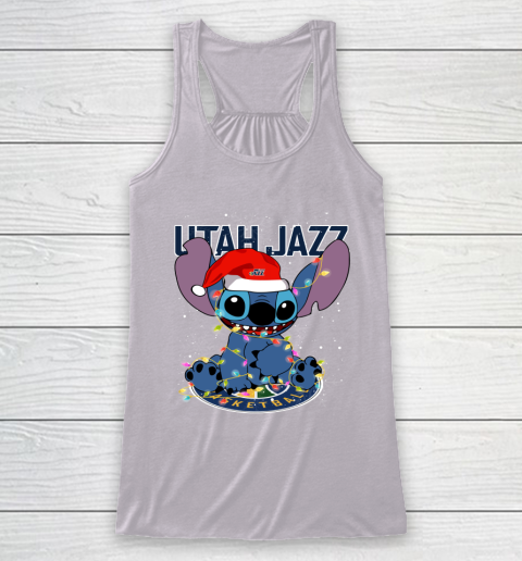 Utah Jazz NBA noel stitch Basketball Christmas Racerback Tank 3