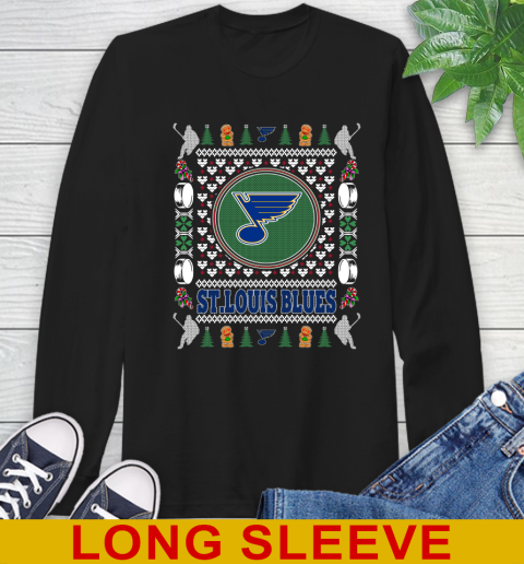 St.Louis Blues Merry Christmas NHL Hockey Loyal Fan Long Sleeve T-Shirt
