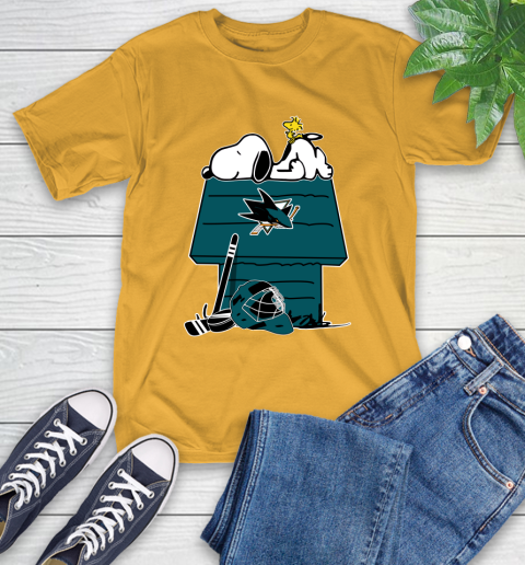 NHL Hockey San Jose Sharks Snoopy The Peanuts Movie Shirt Youth Hoodie