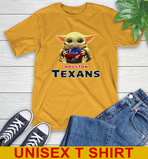 NFL Football Houston Texans Baby Yoda Star Wars Shirt T-Shirt 3