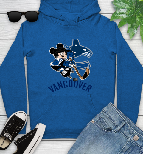 NHL Vancouver Canucks Mickey Mouse Disney Hockey T Shirt Youth Hoodie 9