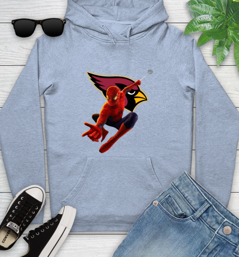 NFL Spider Man Avengers Endgame Football Arizona Cardinals Youth Hoodie 10