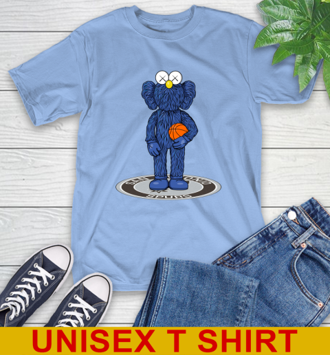 NBA Basketball San Antonio Spurs Kaws Bff Blue Figure Shirt T-Shirt 11