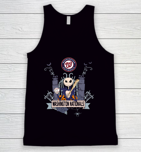 MLB Washington Nationals Baseball Jack Skellington Halloween Tank Top