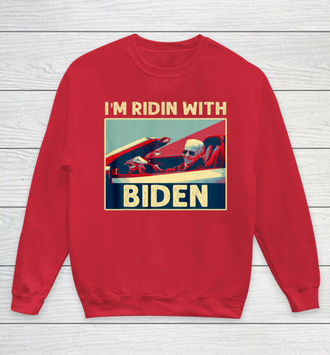I'm Riding With Joe Biden Youth Sweatshirt 7