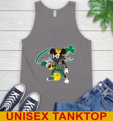 Boston Celtics NBA Basketball Mickey Peace Sign Sports Tank Top 7
