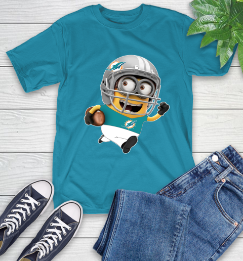 NFL Miami Dolphins Minions Disney Football Sports T-Shirt 8