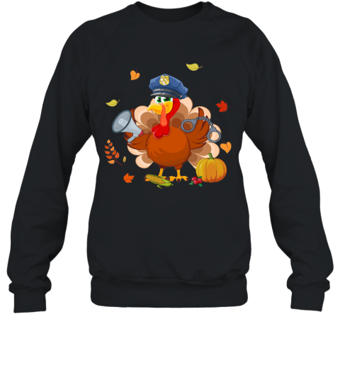 Police Turkey Thanksgiving Gift Sweatshirt