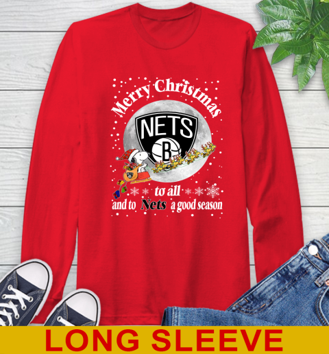 Brooklyn Nets Merry Christmas To All And To Nets A Good Season NBA Basketball Sports Long Sleeve T-Shirt 12