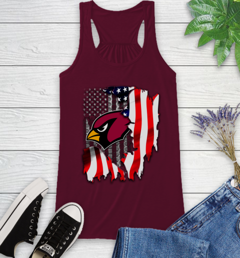 Arizona Cardinals NFL Football American Flag Racerback Tank 2