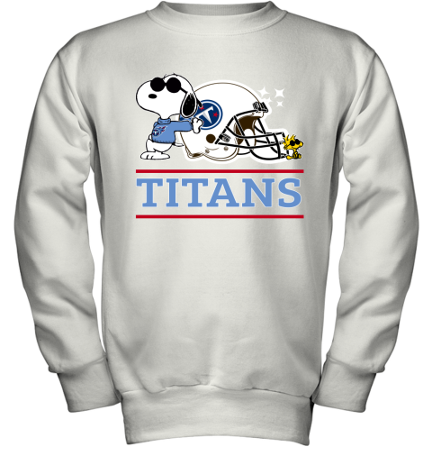 The Tennessee Titans Joe Cool And Woodstock Snoopy Mashup Youth Sweatshirt