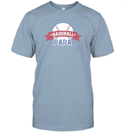 fe5j baseball papa shirt sport coach gifts dad ball jersey t shirt 60 front light blue
