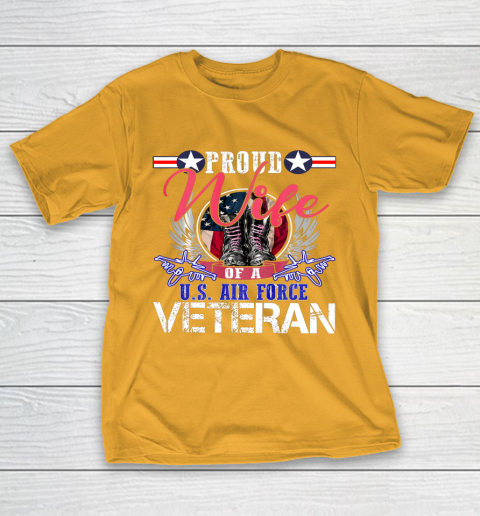Veteran Shirt Vintage Proud Wife Of A U S Air Force Veteran T-Shirt 2