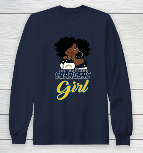 Los Angeles Chargers Girl NFL Long Sleeve T-Shirt 4