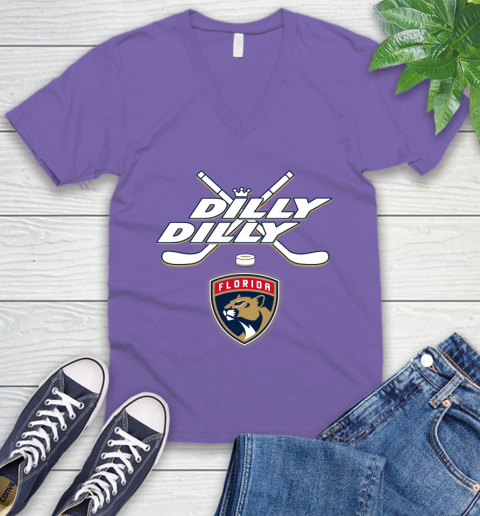NHL Florida Panthers Dilly Dilly Hockey Sports V-Neck T-Shirt 10