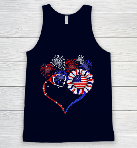 Patriotic Nurse 4th Of July American Flag Independence Day Tank Top 2