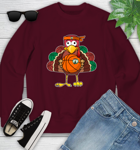 Boston Celtics Turkey thanksgiving day Youth Sweatshirt 5