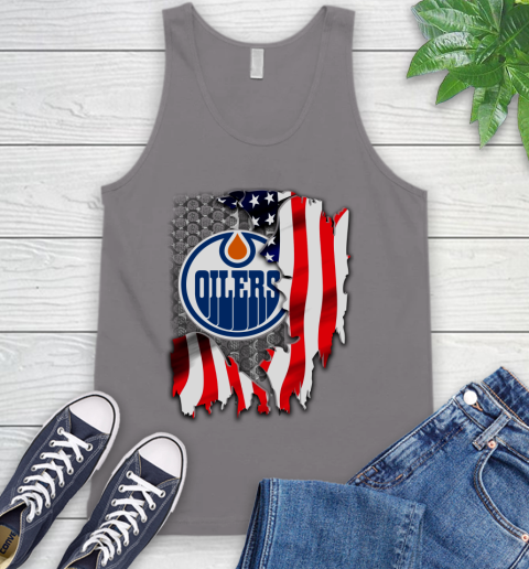 Edmonton Oilers NHL Hockey American Flag Tank Top 6