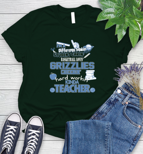Memphis Grizzlies NBA I'm A Difference Making Student Caring Basketball Loving Kinda Teacher Women's T-Shirt 6