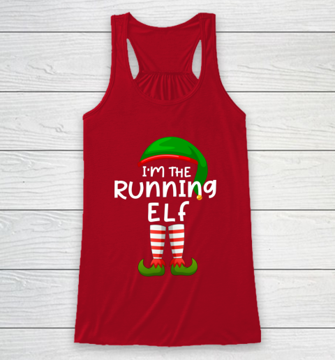 I m The Running Elf Funny Elf Family Matching Christmas Racerback Tank 4