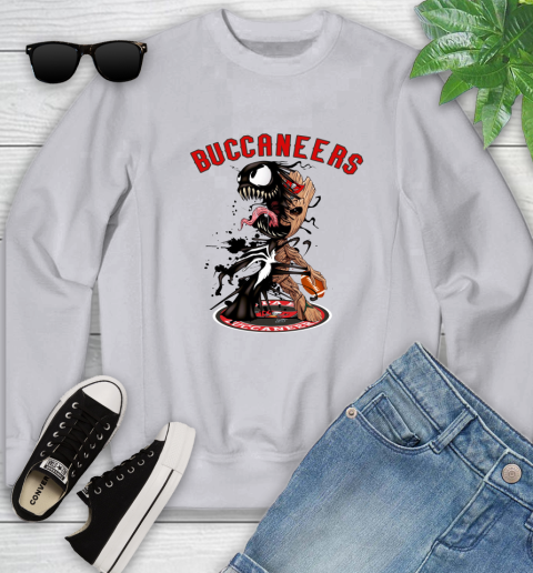 NFL Tampa Bay Buccaneers Football Venom Groot Guardians Of The Galaxy Youth Sweatshirt 4