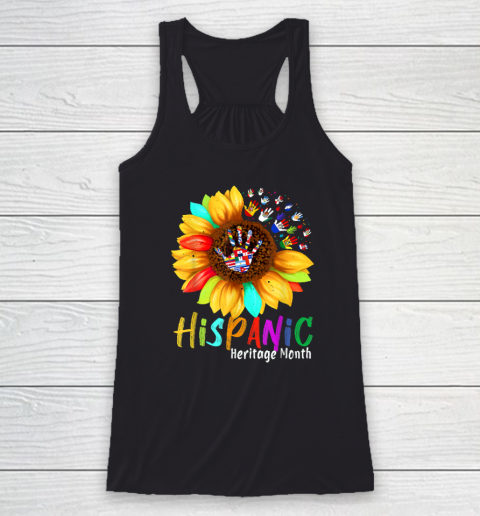 National Hispanic Heritage Month Sunflower All Countries Racerback Tank