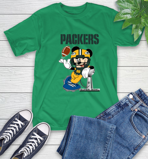 NFL Green Bay Packers Mickey Mouse Disney Super Bowl Football T Shirt T-Shirt 7